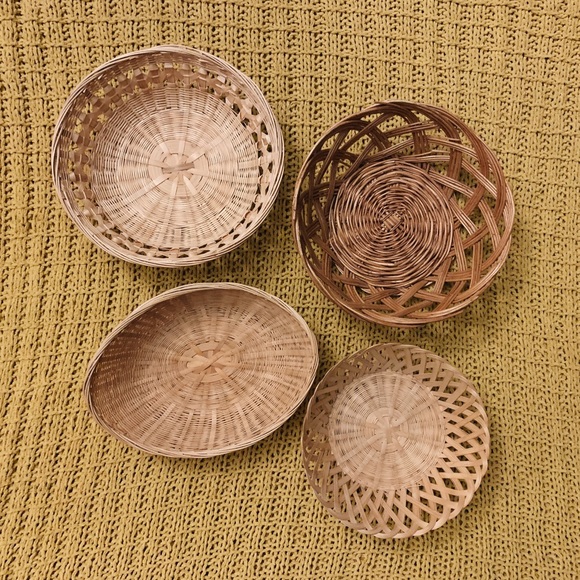 8 Wicker Boho Baskets - Picture 3 of 5
